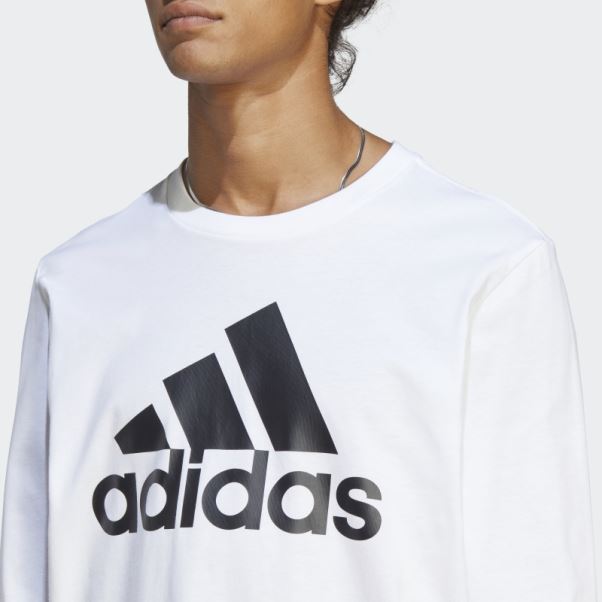 Tee Shirt Manches Longues Essentials Adidas Blanc