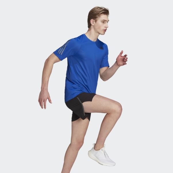 Tee Shirt Run Icon Bleu Royal Adidas