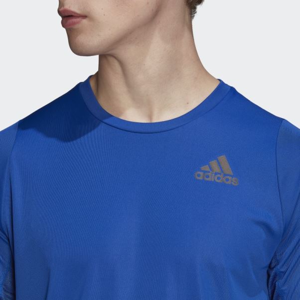 Tee Shirt Run Icon Bleu Royal Adidas