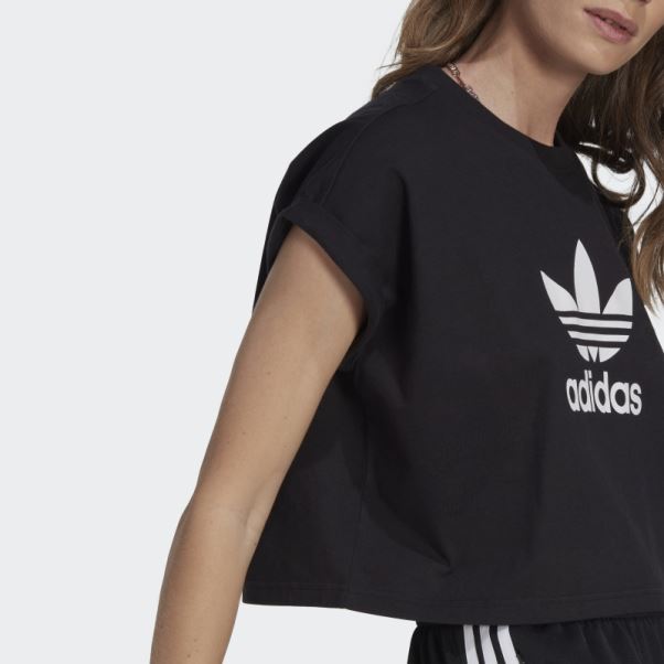 Adicolor Classics T-shirt Court Trèfle Adidas Noir
