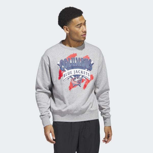 Vestes Bleu Gris Moyen Sweat Vintage Crew Adidas