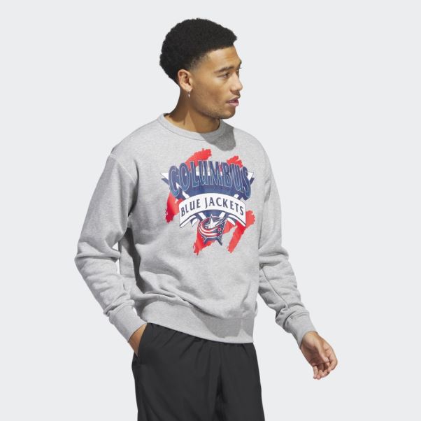 Vestes Bleu Gris Moyen Sweat Vintage Crew Adidas