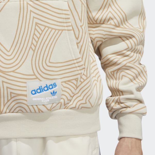Sweat à Capuche Original En Aluminium Imprimé Sur L'ensemble Du Club Athlétique Adidas