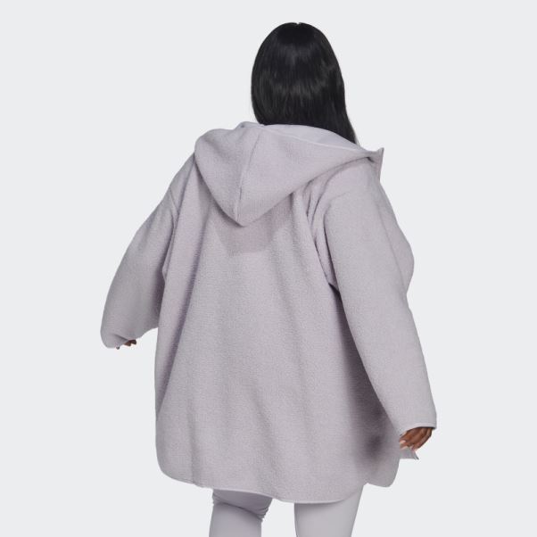 Haut De Survêtement Long à Capuche En Polaire (grande Taille) Adidas Silver Dawn