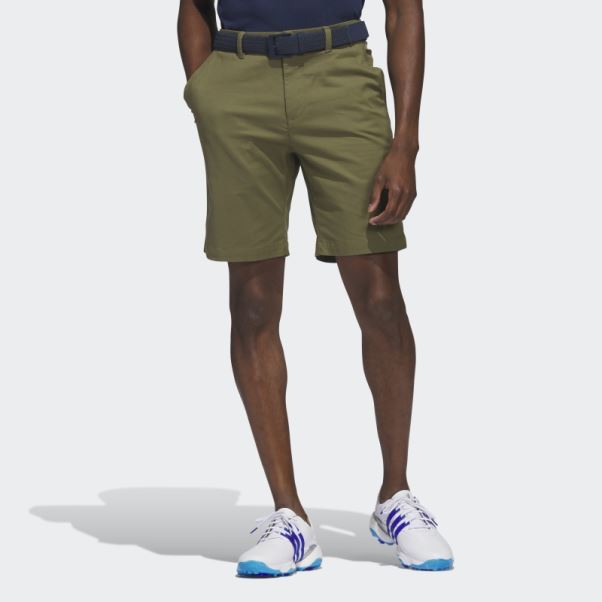 Short De Golf Adidas Olive Go-to 9 Pouces