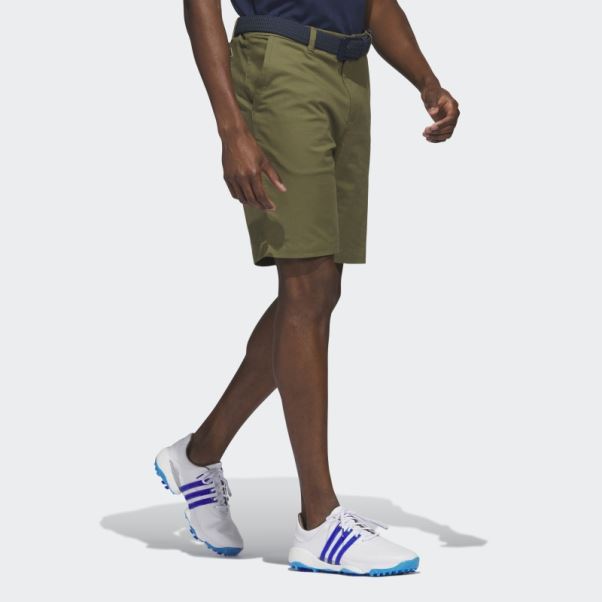 Short De Golf Adidas Olive Go-to 9 Pouces