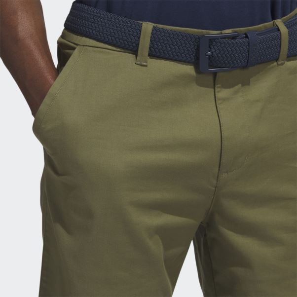 Short De Golf Adidas Olive Go-to 9 Pouces