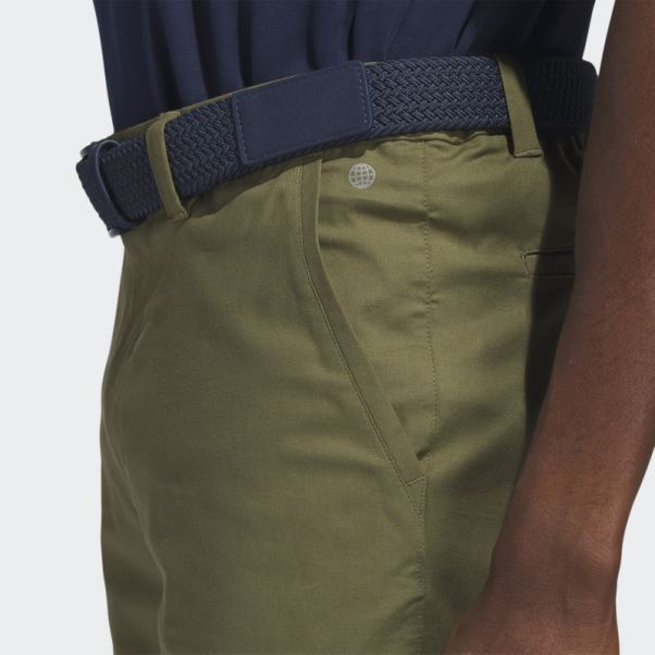 Short De Golf Adidas Olive Go-to 9 Pouces