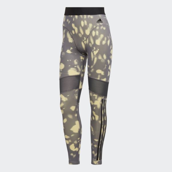 Legging 7/8 Imprimé Hyperglam Jaune Adidas