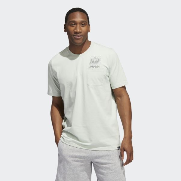 T-shirt à Poche Graphique Adidas Dynamic Sport Vert