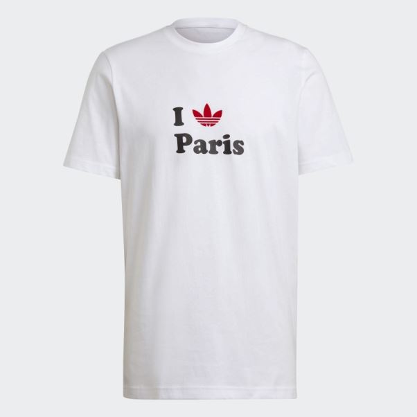 Tee Shirt Paris Trèfle Blanc Adidas
