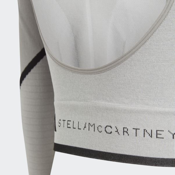 Adidas By Stella Mccartney Truestrength Haut à Manches Longues Mgh Solide Gris Chaud