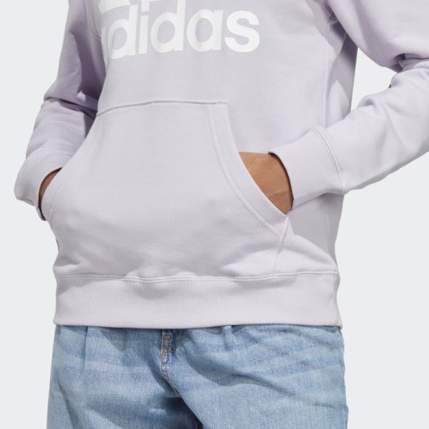 Sweat à Capuche Classique En Molleton à Gros Logo Silver Dawn Essentials Adidas