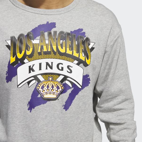 Sweat Adidas Gris Moyen Vintage Crew Kings