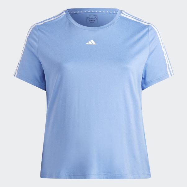 Adidas Aeroready Train Essentials 3-stripes T-shirt (grande Taille) Bleu