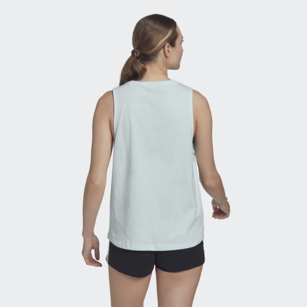 Débardeur Gros Logo Essentials Bleu Adidas