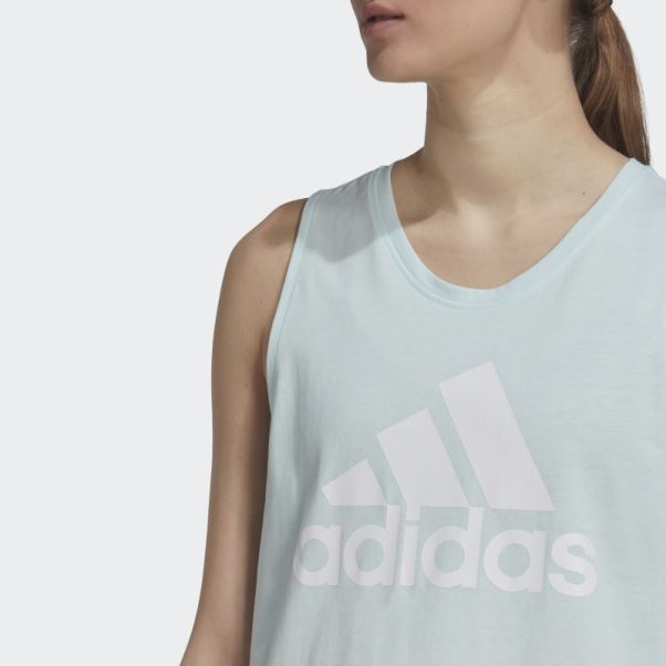 Débardeur Gros Logo Essentials Bleu Adidas