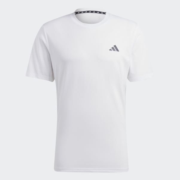 Adidas T-shirt D'entraînement Confort Blanc Train Essentials