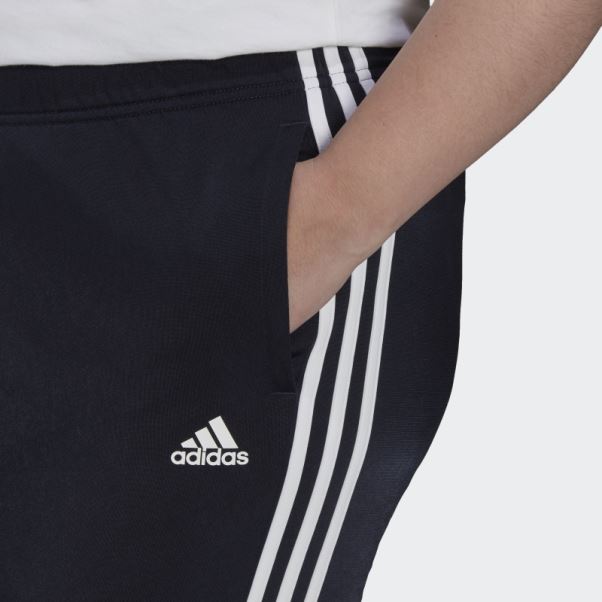 Encre Pantalon De Survêtement Adidas Essentials Warm-up Slim Fuselé à 3 Bandes (taille Plus)