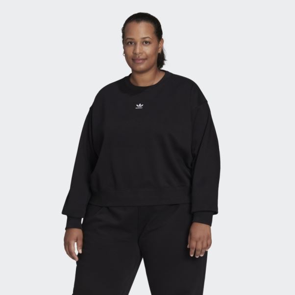 Sweat Adicolor Essentials Crew (taille Plus) Noir Adidas