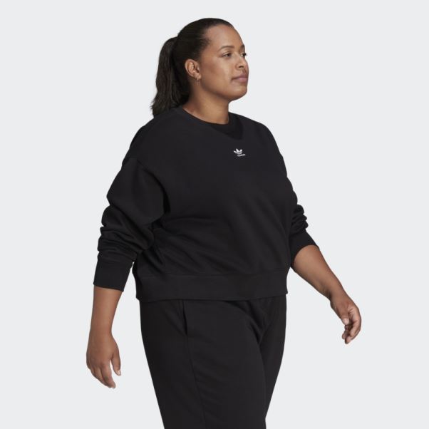 Sweat Adicolor Essentials Crew (taille Plus) Noir Adidas
