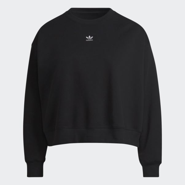 Sweat Adicolor Essentials Crew (taille Plus) Noir Adidas