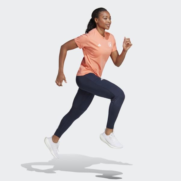 Adidas Boston Marathon 2023 Made With Nature T-shirt De Course Corail