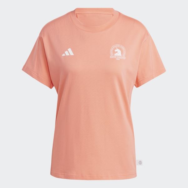 Adidas Boston Marathon 2023 Made With Nature T-shirt De Course Corail