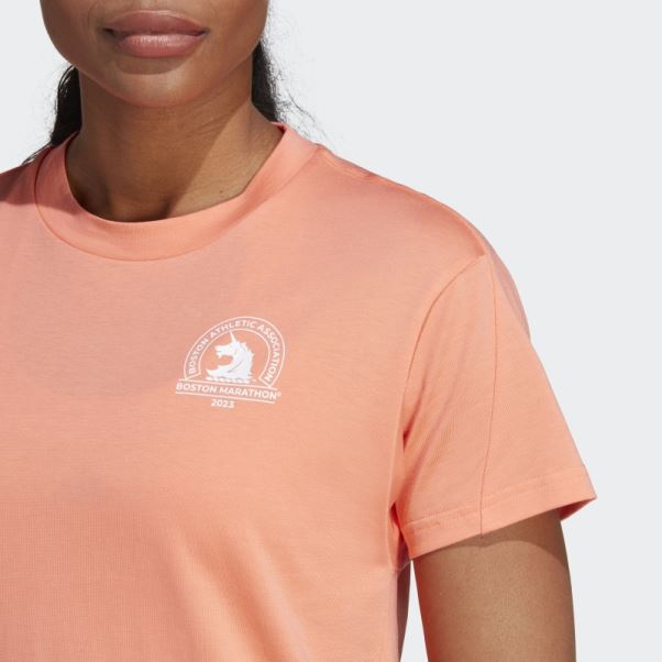 Adidas Boston Marathon 2023 Made With Nature T-shirt De Course Corail