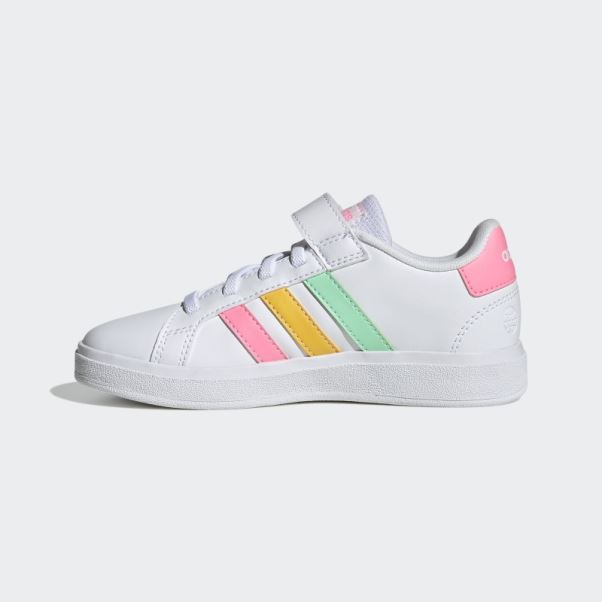 Chaussures Adidas Grand Court Court à Lacets élastiques Et à Sangle Supérieure