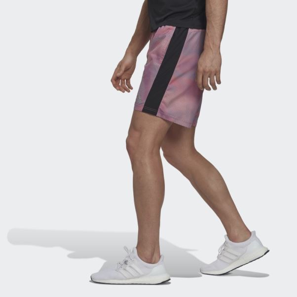Short Adidas Orange Own The Run Colorblock