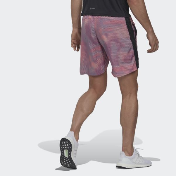 Short Adidas Orange Own The Run Colorblock