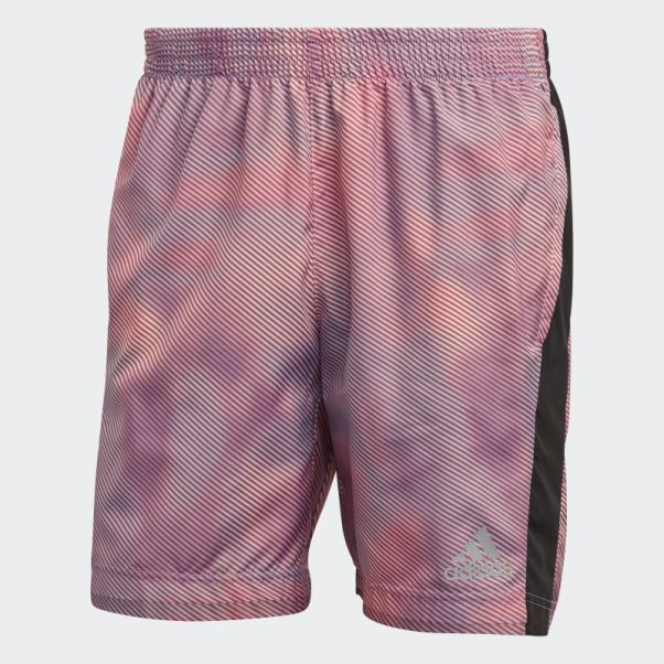 Short Adidas Orange Own The Run Colorblock