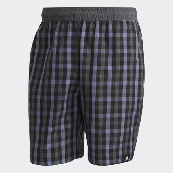 Adidas Short De Bain Classique à Carreaux Noir