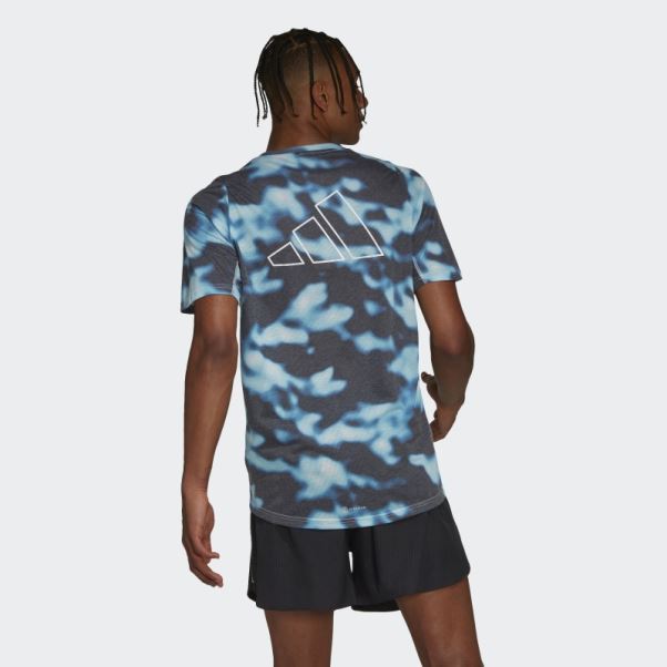 T-shirt Imprimé Adidas Run Icon 3-bar Multicolore