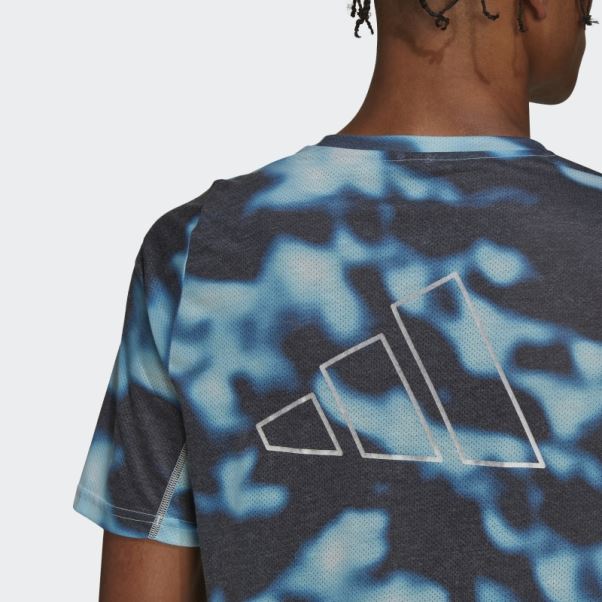 T-shirt Imprimé Adidas Run Icon 3-bar Multicolore