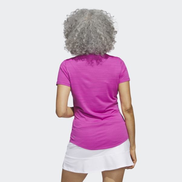 Adidas Polo Fuchsia Teint Dans L'espace à Manches Courtes