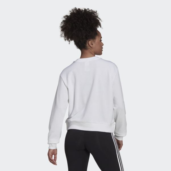 Sweat Ample Logo Essentials Adidas Blanc