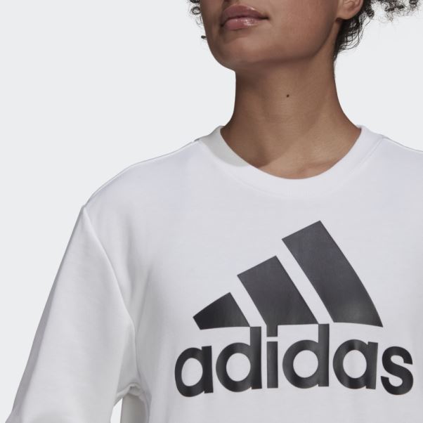 Sweat Ample Logo Essentials Adidas Blanc