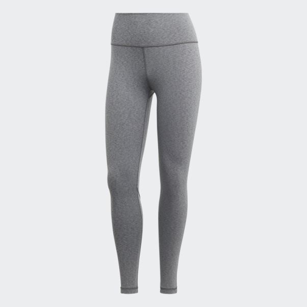 Legging D'entraînement Optime Chiné Gris Foncé Adidas