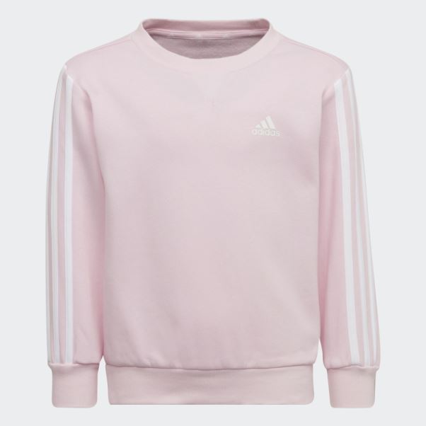 Sweat Ras Du Cou à 3 Bandes Adidas Essentials Rose
