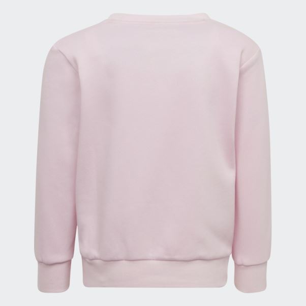 Sweat Ras Du Cou à 3 Bandes Adidas Essentials Rose