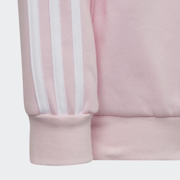 Sweat Ras Du Cou à 3 Bandes Adidas Essentials Rose