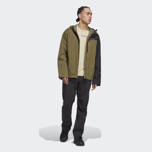 Veste De Pluie 2,5 Couches Terrex Multi Rain.rdy Olive Adidas