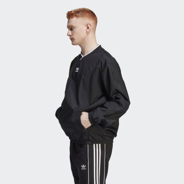 Adidas Rekive Haut Tissé à Manches Longues Noir Fashion