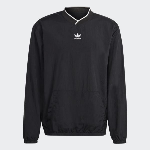 Adidas Rekive Haut Tissé à Manches Longues Noir Fashion