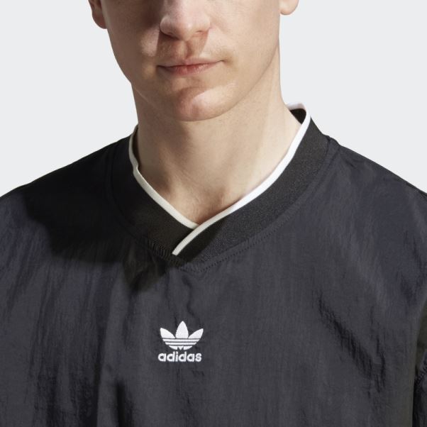 Adidas Rekive Haut Tissé à Manches Longues Noir Fashion