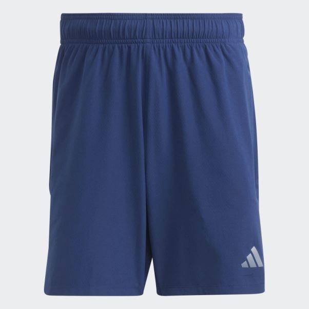 Adidas Short D'entraînement Moleté Bleu Foncé