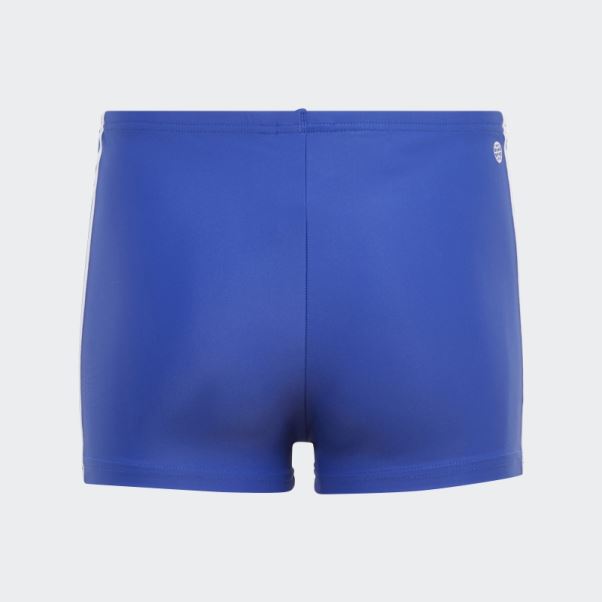 Boxer De Bain Classique 3 Bandes Adidas Bleu