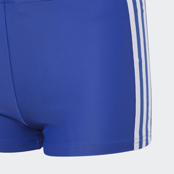 Boxer De Bain Classique 3 Bandes Adidas Bleu